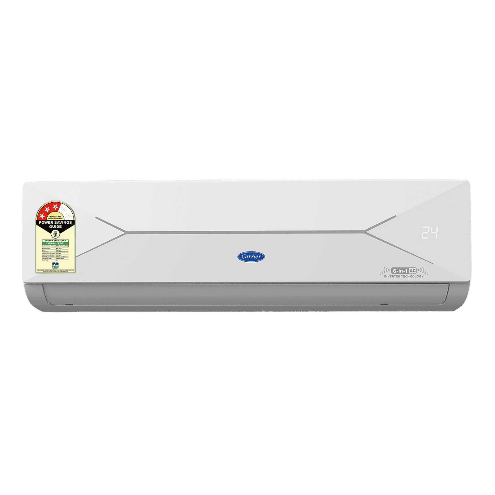 Carrier ESTER EDGE FXi 6 in 1 Convertible 1 Ton 3 Star Inverter Split Smart AC with Wi-Fi Supported (Copper Condenser, CAI12EE3R35W0) Carrier ESTER EDGE FXi 6 in 1 Convertible 1 Ton 3 Star Inverter Split Smart AC with Wi-Fi Supported (Copper Condenser, CAI12EE3R35W0)_1