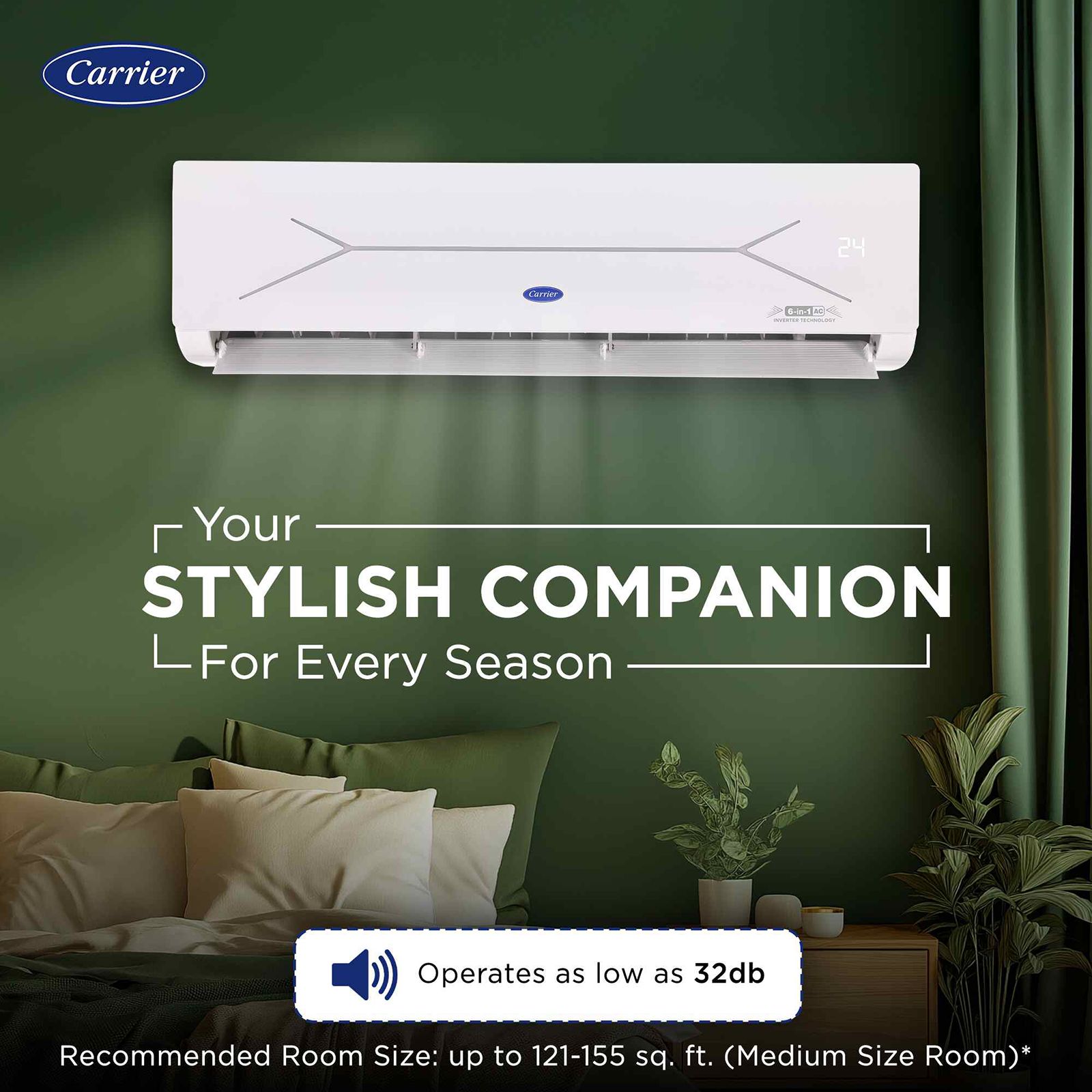 Carrier ESTER EDGE FXi 6 in 1 Convertible 1.5 Ton 3 Star Inverter Split Smart AC with Wi-Fi Supported (Copper Condenser, CAI18EE3R35W0) Carrier ESTER EDGE FXi 6 in 1 Convertible 1.5 Ton 3 Star Inverter Split Smart AC with Wi-Fi Supported (Copper Condenser, CAI18EE3R35W0)_13