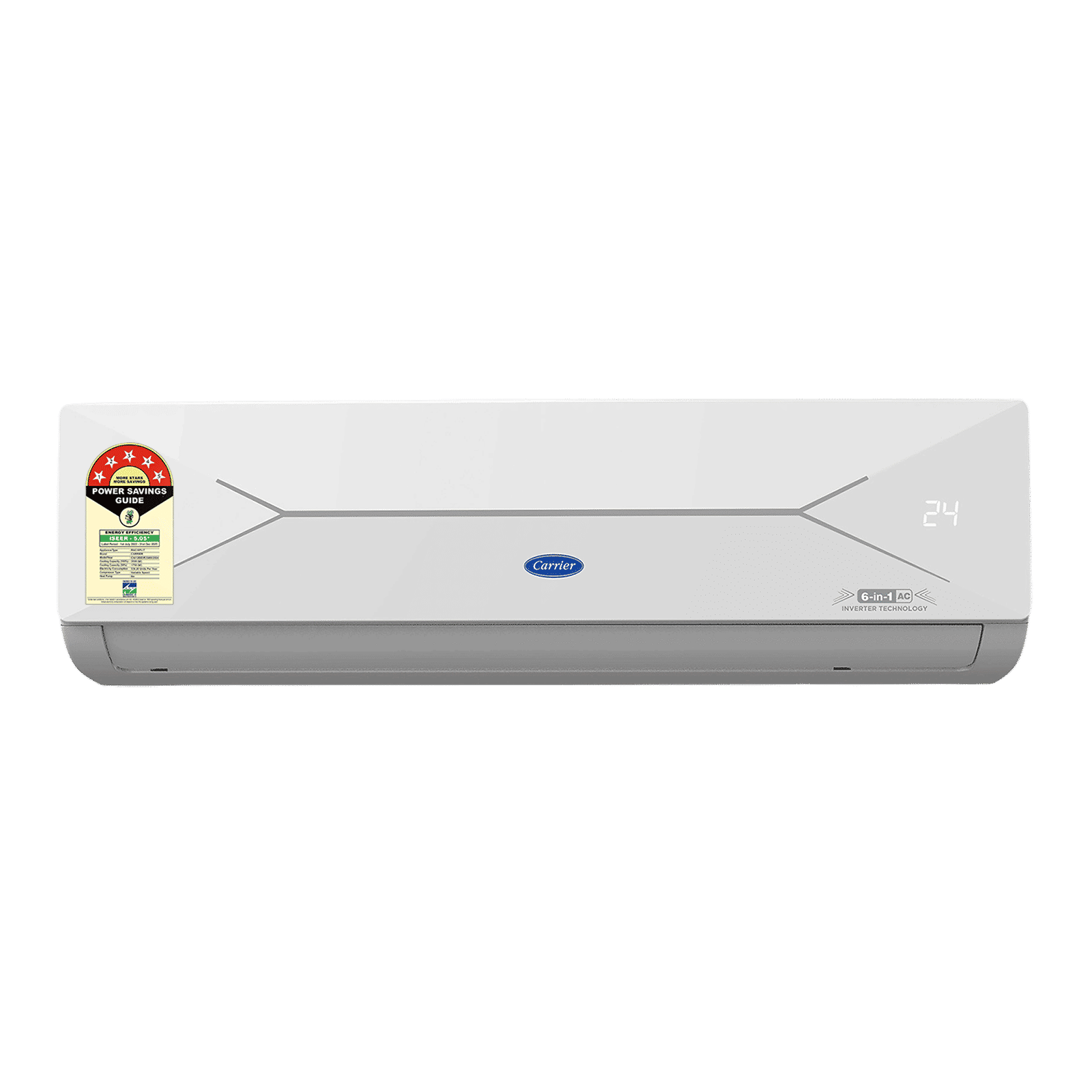 Carrier ESTER EDGE FXi 6 in 1 Convertible 1 Ton 5 Star Inverter Split Smart AC with Wi-Fi Supported (Copper Condenser, CAI12EE5R35W0) Carrier ESTER EDGE FXi 6 in 1 Convertible 1 Ton 5 Star Inverter Split Smart AC with Wi-Fi Supported (Copper Condenser, CAI12EE5R35W0)_1