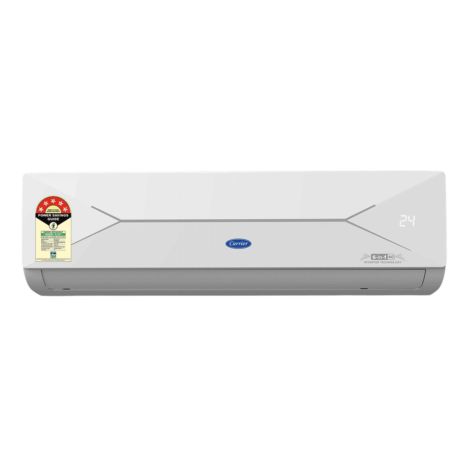 Carrier ESTER EDGE FXi 6 in 1 Convertible 1.5 Ton 5 Star Inverter Split Smart AC with Wi-Fi Supported (Copper Condenser, CAI19EE5R35W0) Carrier ESTER EDGE FXi 6 in 1 Convertible 1.5 Ton 5 Star Inverter Split Smart AC with Wi-Fi Supported (Copper Condenser, CAI19EE5R35W0)_1