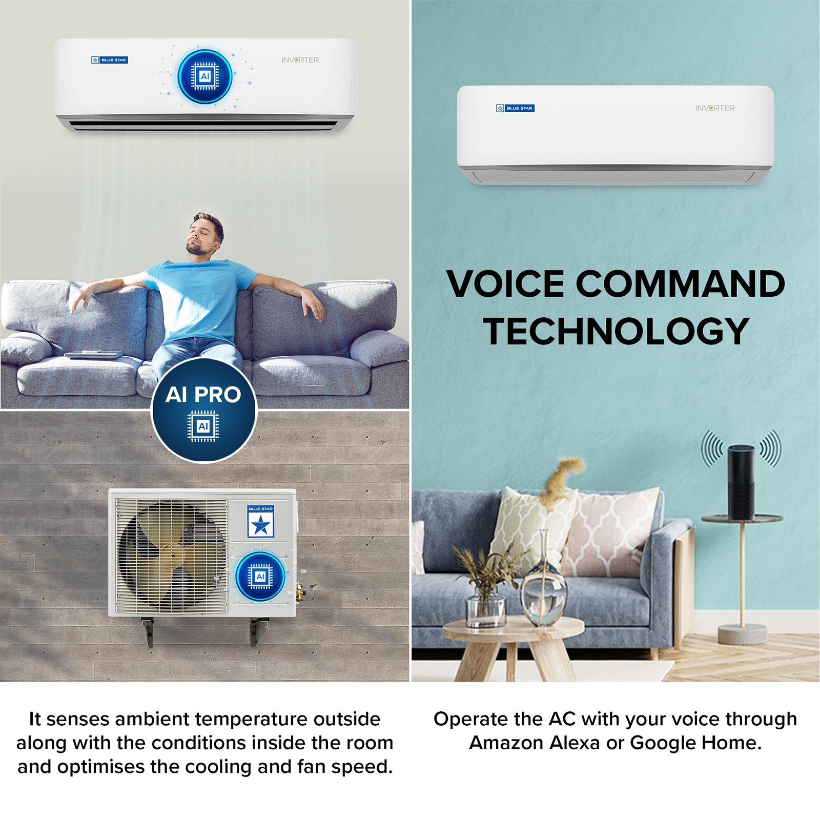 Blue Star Z Series 5 in 1 Convertible 1 Ton 5 Star Inverter Split Smart AC with Wi-Fi Supported (2025 Model, Copper Condenser, ID512ZNURS)_7