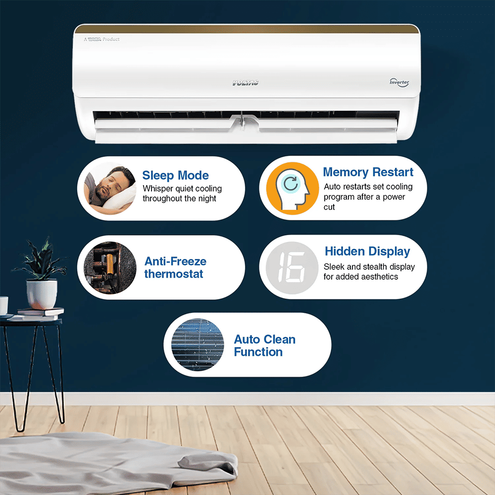 VOLTAS 125V Vertis Smart Elite Gold 1 Ton 5 Star Inverter Split Smart AC with IoT Enabled (Copper Condenser, 4503701) VOLTAS 125V Vertis Smart Elite Gold 1 Ton 5 Star Inverter Split Smart AC with IoT Enabled (Copper Condenser, 4503701)_5