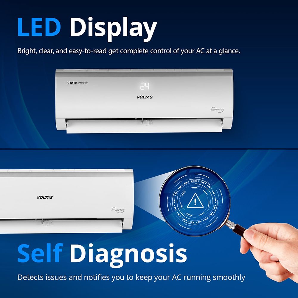 VOLTAS 125V Vectra Elite-1 Convertible 1 Ton 5 Star Inverter Split AC with 4 Step Adjustable Mode (Copper Condenser, 4503726) VOLTAS 125V Vectra Elite-1 Convertible 1 Ton 5 Star Inverter Split AC with 4 Step Adjustable Mode (Copper Condenser, 4503726)_11