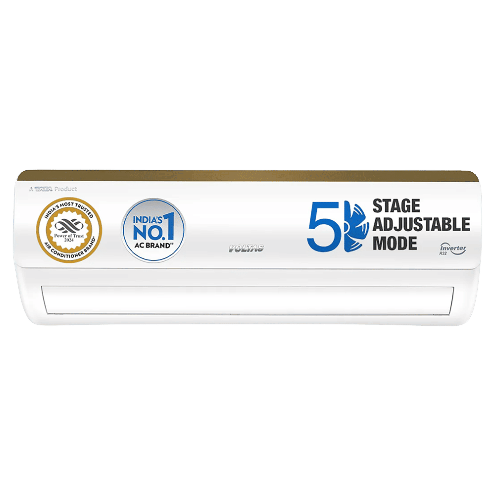 VOLTAS 125V Vertis Elite Gold 1 Ton 5 Star Inverter Split AC with Ice Wash Technology (Copper Condenser, Anti Dust Filter, 4503682) VOLTAS 125V Vertis Elite Gold 1 Ton 5 Star Inverter Split AC with Ice Wash Technology (Copper Condenser, Anti Dust Filter, 4503682)_1