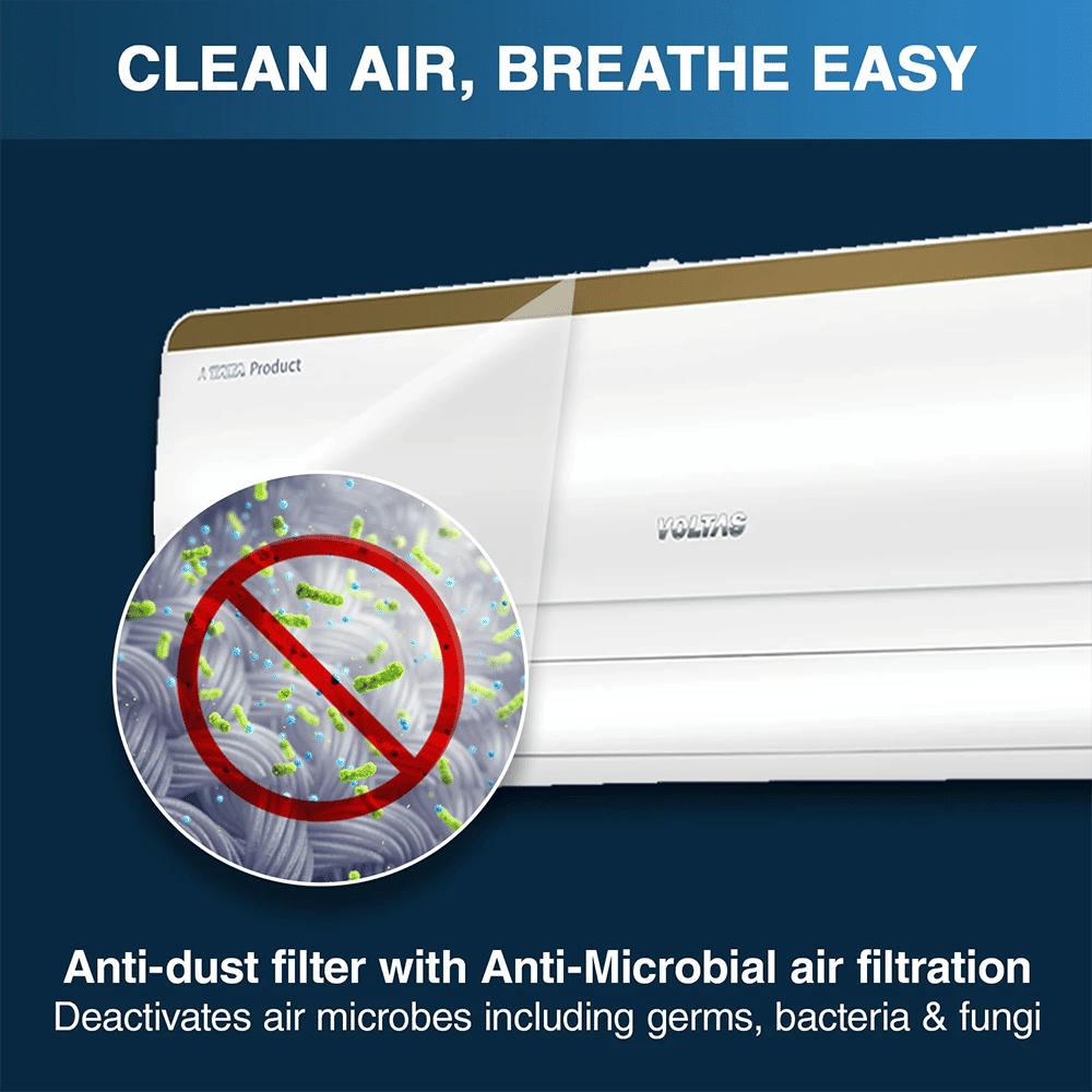 VOLTAS 125V Vertis Elite Gold 1 Ton 5 Star Inverter Split AC with Ice Wash Technology (Copper Condenser, Anti Dust Filter, 4503682) VOLTAS 125V Vertis Elite Gold 1 Ton 5 Star Inverter Split AC with Ice Wash Technology (Copper Condenser, Anti Dust Filter, 4503682)_6