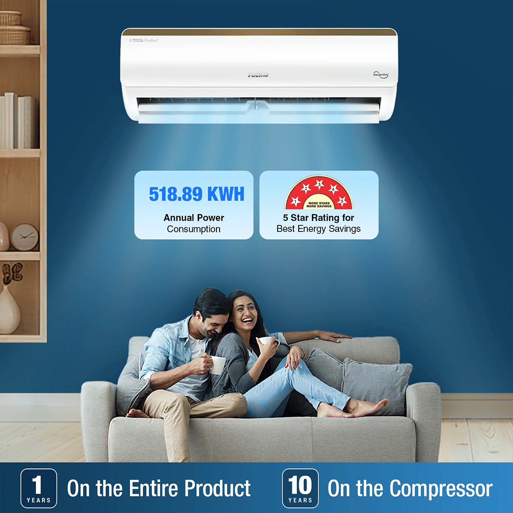 VOLTAS 125V Vertis Elite Gold 1 Ton 5 Star Inverter Split AC with Ice Wash Technology (Copper Condenser, Anti Dust Filter, 4503682) VOLTAS 125V Vertis Elite Gold 1 Ton 5 Star Inverter Split AC with Ice Wash Technology (Copper Condenser, Anti Dust Filter, 4503682)_8
