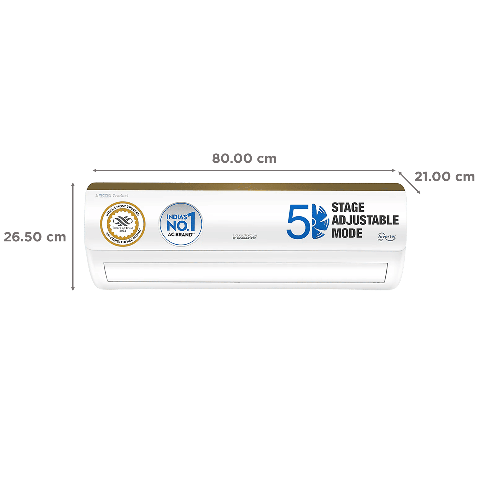 VOLTAS 125V Vertis Elite Gold 1 Ton 5 Star Inverter Split AC with Ice Wash Technology (Copper Condenser, Anti Dust Filter, 4503682) VOLTAS 125V Vertis Elite Gold 1 Ton 5 Star Inverter Split AC with Ice Wash Technology (Copper Condenser, Anti Dust Filter, 4503682)_3