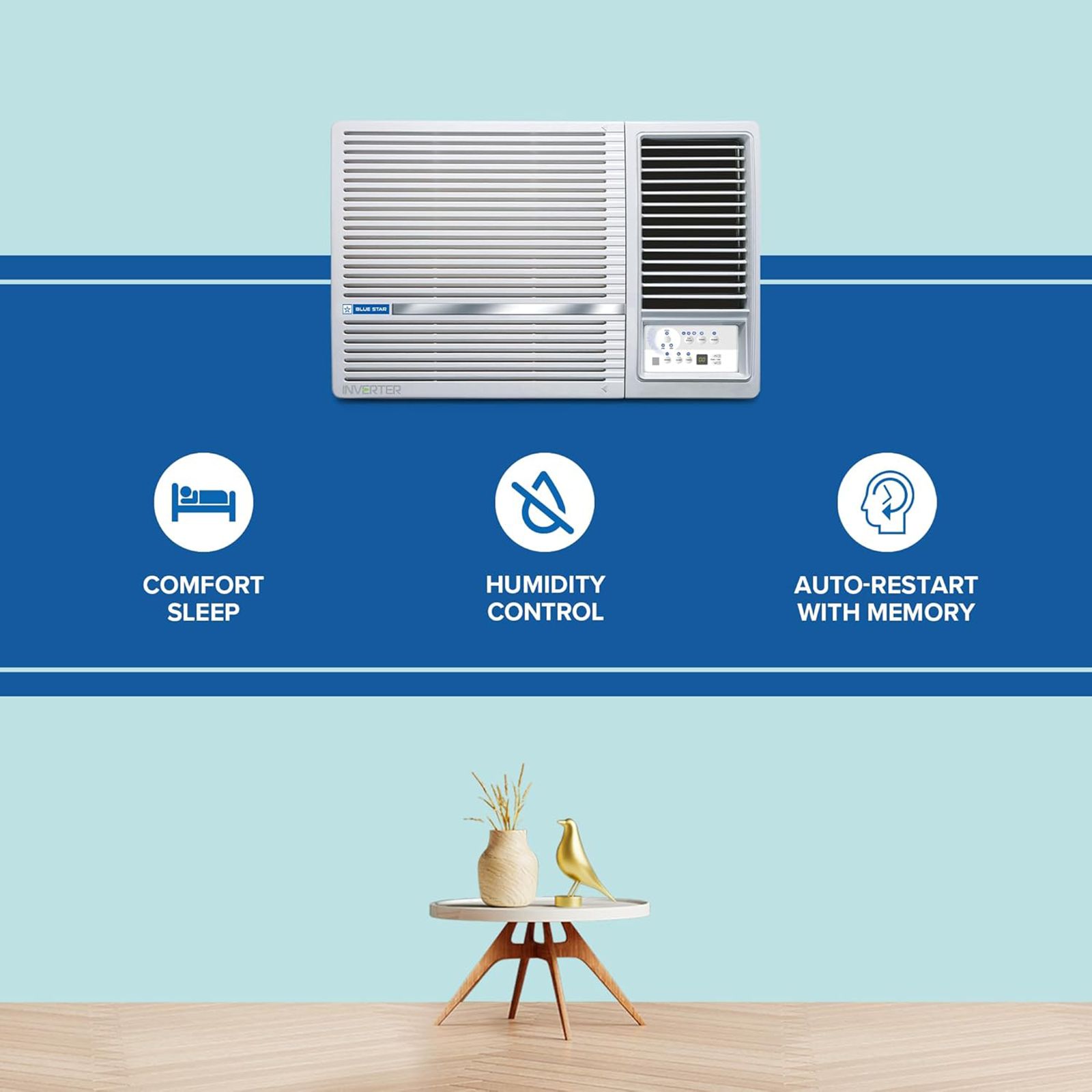 Blue Star L SERIES 1.5 Ton 5 Star Inverter Window AC (2025 Model, Copper Condenser, Dust Filters, WIE518L) Blue Star L SERIES 1.5 Ton 5 Star Inverter Window AC (2025 Model, Copper Condenser, Dust Filters, WIE518L)_6