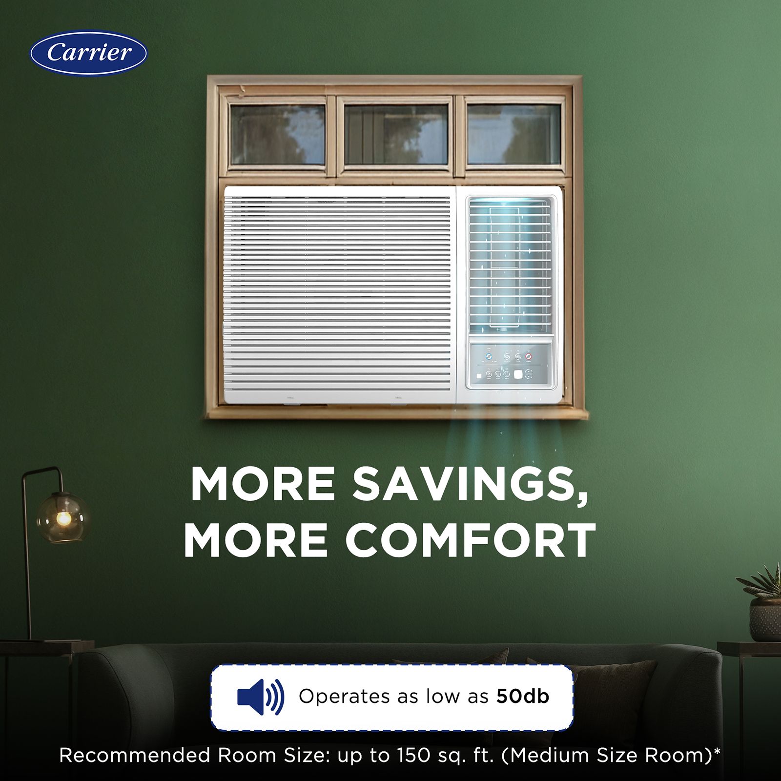 Carrier ESTRELLA Fxi (M) Convertible 1.5 Ton 3 Star Inverter Window AC with Dust Filter (2025 Model, Copper Condenser, CIW18EC3R35F0)_8