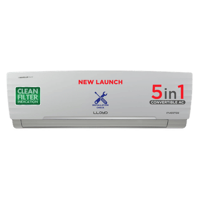 LLOYD 5 in 1 Convertible 1.5 Ton 3 Star Inverter Split AC with Turbo Cool (2025 Model, Copper Condenser, GLS18I3FWAGC)