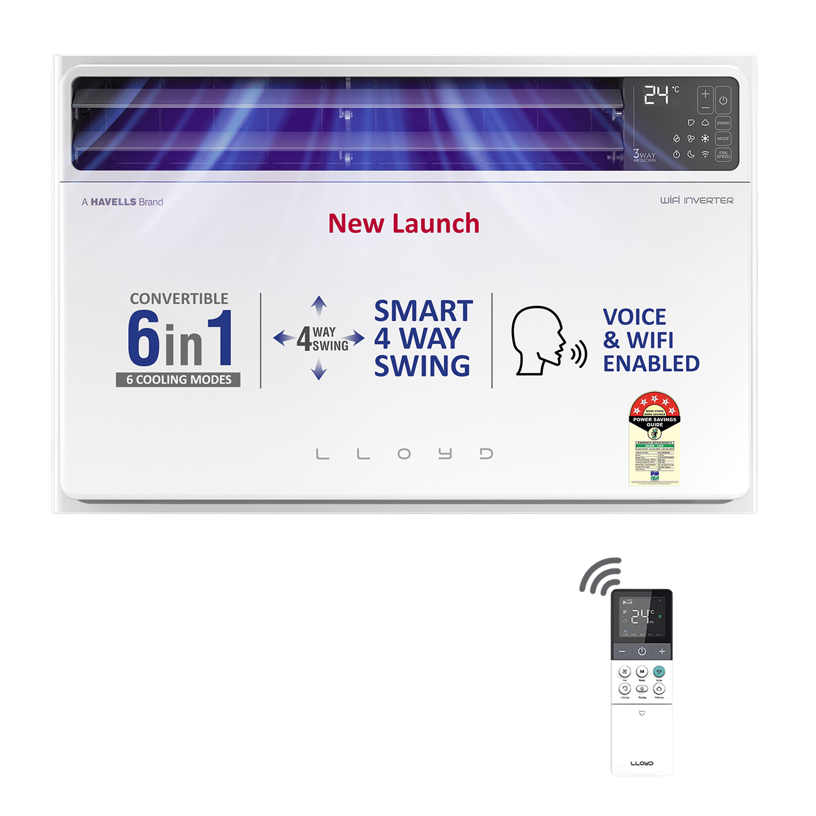 LLOYD 6 in 1 Convertible 1.5 Ton 5 Star Inverter Window Smart AC with Wi-Fi Enabled (2025 Model, Copper Condenser, GLW18V5FWTBR)_1
