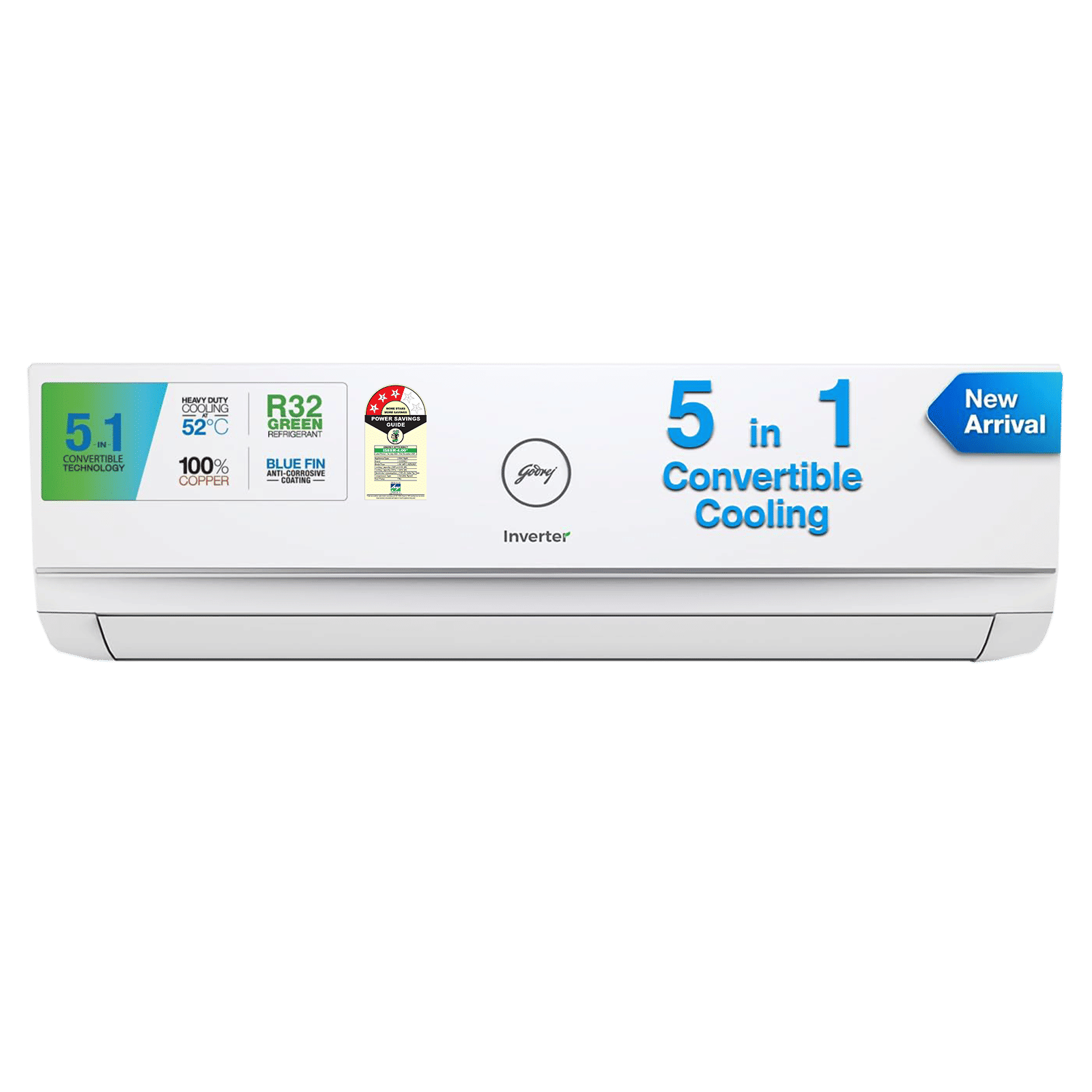 Godrej WZR 5 in 1 Convertible 2 Ton 3 Star Inverter Split AC with I-Sense Technology (2025 Model, Copper Condenser, SIC 24ITC3 WZR)_1