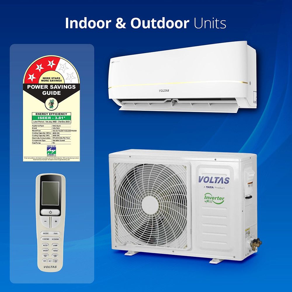 VOLTAS Vectra Zenith Gold-1 Convertible 1.5 Ton 3 Star Inverter Split AC with Auto Cleanser (2025 Model, Copper Condenser, 4503858) VOLTAS Vectra Zenith Gold-1 Convertible 1.5 Ton 3 Star Inverter Split AC with Auto Cleanser (2025 Model, Copper Condenser, 4503858)_9
