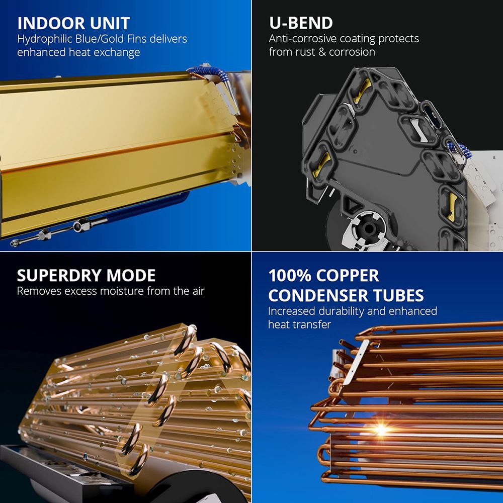 VOLTAS Vectra Zenith Gold-1 Convertible 1.5 Ton 3 Star Inverter Split AC with Auto Cleanser (2025 Model, Copper Condenser, 4503858) VOLTAS Vectra Zenith Gold-1 Convertible 1.5 Ton 3 Star Inverter Split AC with Auto Cleanser (2025 Model, Copper Condenser, 4503858)_16