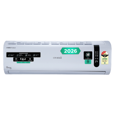 Croma 7 in 1 Convertible 1 Ton 3 Star
                      Inverter Split AC with 4 Way Auto Swing (2026
                      Model, Copper Condenser, CRLA012IND170290)
