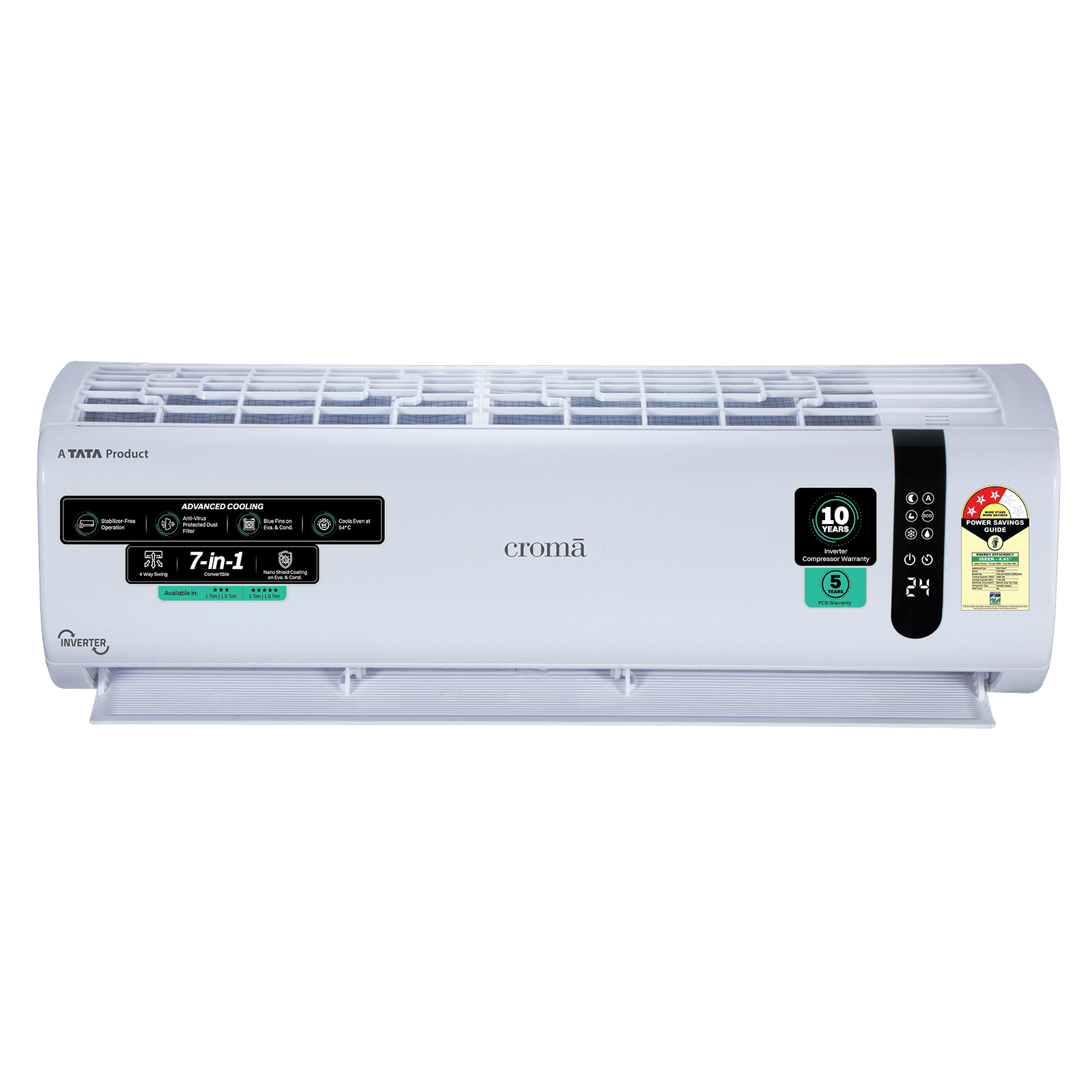 Croma 7 in 1 Convertible 1 Ton 3 Star Inverter Split AC with 4 Way Auto Swing (2026 Model, Copper Condenser, CRLA012IND170290)_18