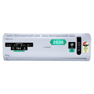 Croma 7 in 1 Convertible 1.5 Ton 3 Star Inverter Split AC with 4 Way Auto Swing (2026 Model, Copper Condenser, CRLA018IND170292)