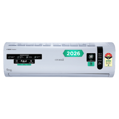 Croma 7 in 1 Convertible 1 Ton 5 Star
                      Inverter Split AC with 4 Way Auto Swing (2026
                      Model, Copper Condenser, CRLA012INF170291)