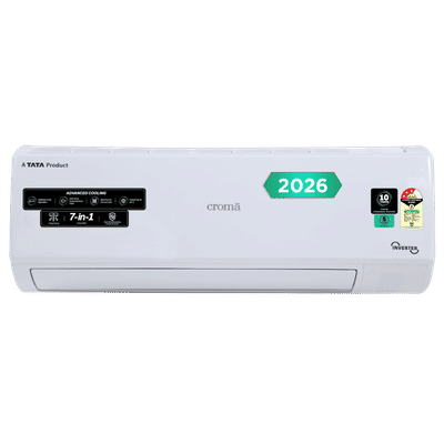 Croma 7 in 1 Convertible 2 Ton 3 Star Inverter Split AC with 4 Way Auto Swing (2026 Model, Copper Condenser, CRLA022IND170294)