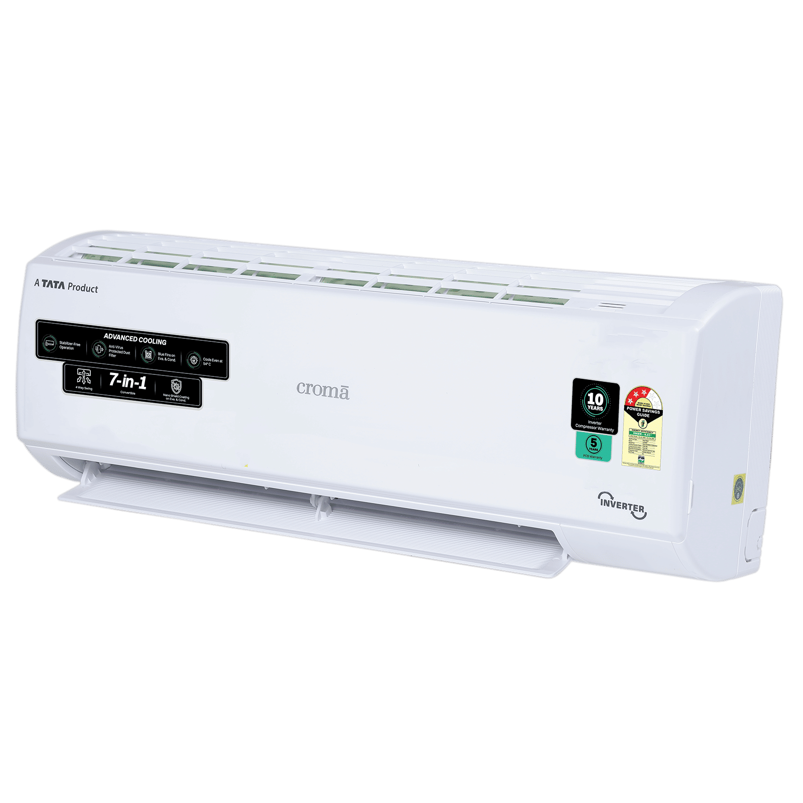 Croma 7 in 1 Convertible 2 Ton 3 Star Inverter Split AC with 4 Way Auto Swing (2026 Model, Copper Condenser, CRLA022IND170294) Croma 7 in 1 Convertible 2 Ton 3 Star Inverter Split AC with 4 Way Auto Swing (2026 Model, Copper Condenser, CRLA022IND170294)_7