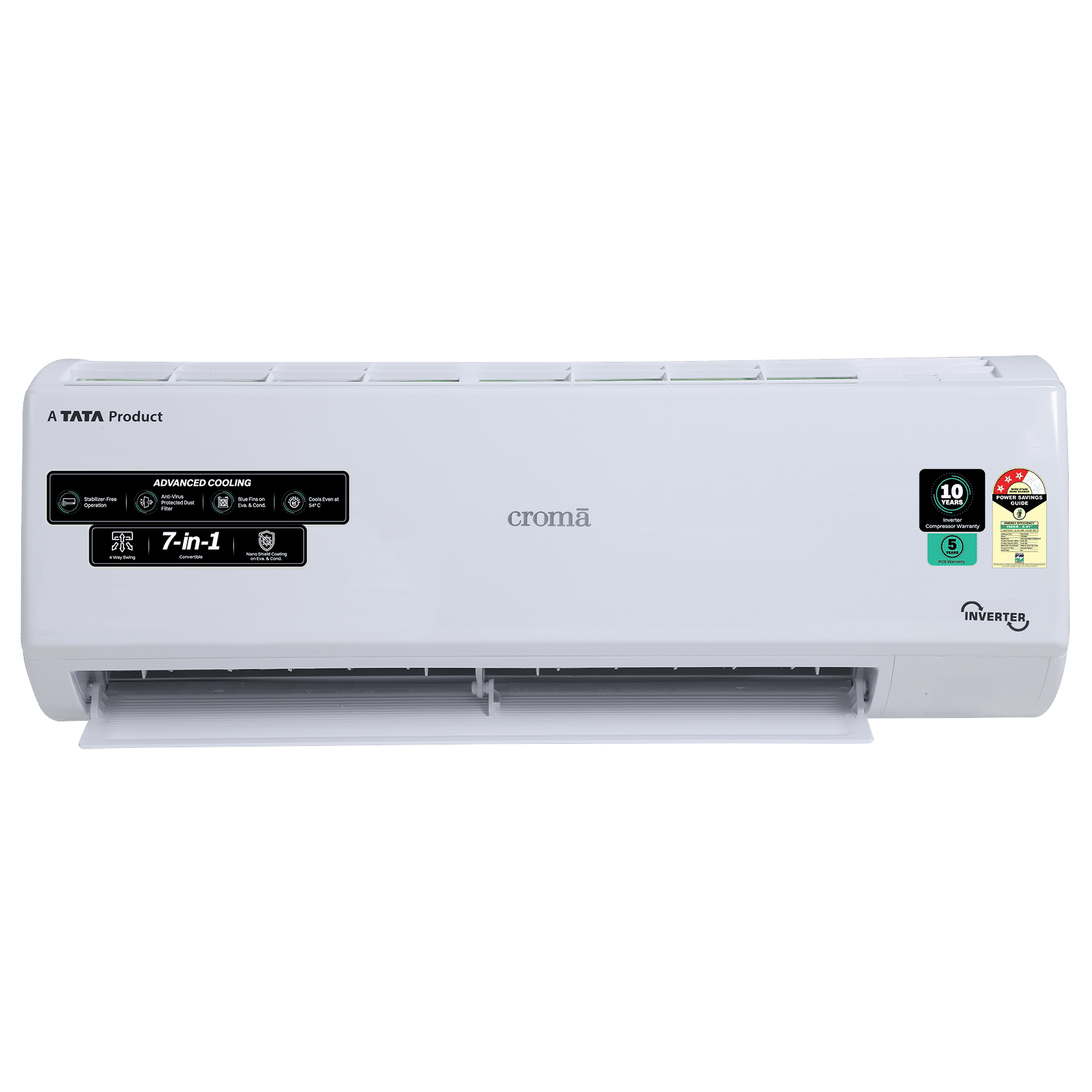 Croma 7 in 1 Convertible 2 Ton 3 Star Inverter Split AC with 4 Way Auto Swing (2026 Model, Copper Condenser, CRLA022IND170294) Croma 7 in 1 Convertible 2 Ton 3 Star Inverter Split AC with 4 Way Auto Swing (2026 Model, Copper Condenser, CRLA022IND170294)_12