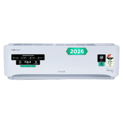 Croma 7 in 1 Convertible 1 Ton 3 Star
                      Inverter Split AC with 4 Way Auto Swing (2026
                      Model, Copper Condenser, CRLA012IND342401)