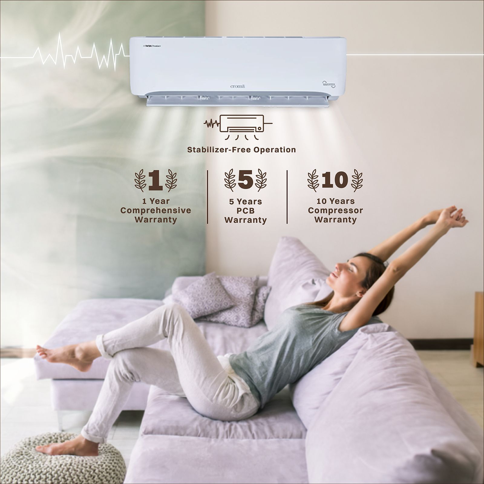 Croma 7 in 1 Convertible 1 Ton 3 Star Inverter Split AC with 4 Way Auto Swing (2026 Model, Copper Condenser, CRLA012IND342401) Croma 7 in 1 Convertible 1 Ton 3 Star Inverter Split AC with 4 Way Auto Swing (2026 Model, Copper Condenser, CRLA012IND342401)_11