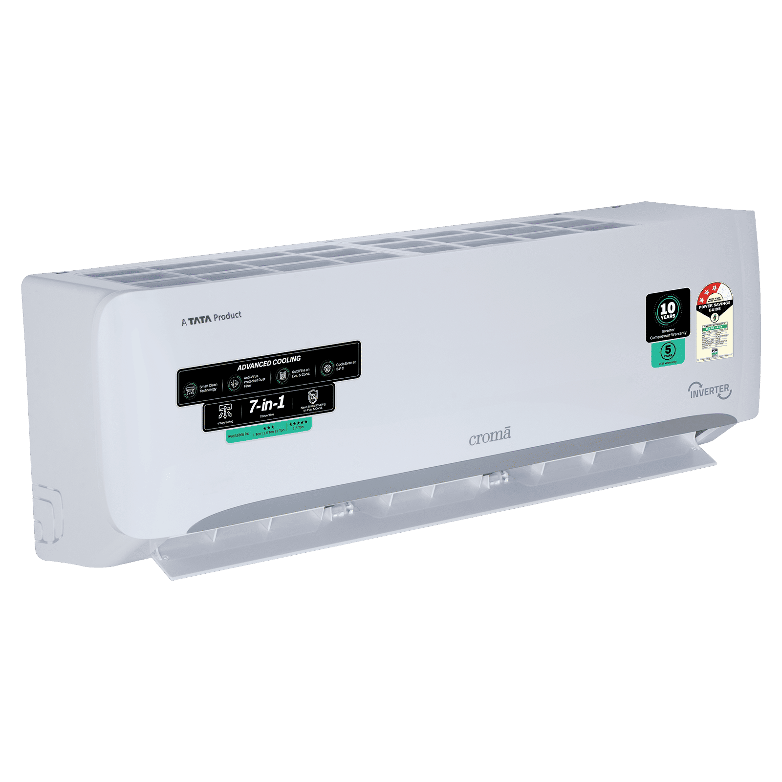 Croma 7 in 1 Convertible 1 Ton 3 Star Inverter Split AC with 4 Way Auto Swing (2026 Model, Copper Condenser, CRLA012IND342401) Croma 7 in 1 Convertible 1 Ton 3 Star Inverter Split AC with 4 Way Auto Swing (2026 Model, Copper Condenser, CRLA012IND342401)_16