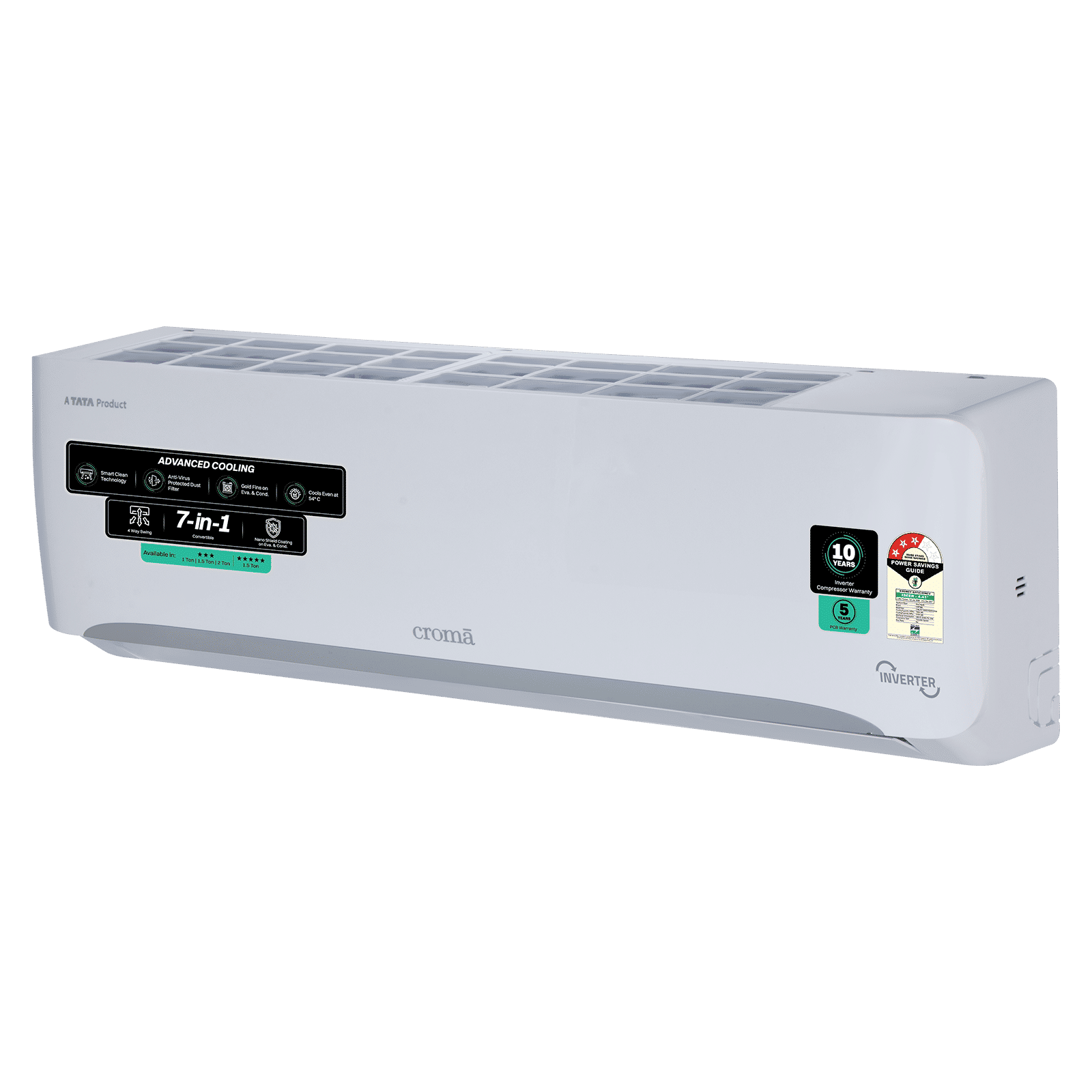 Croma 7 in 1 Convertible 1 Ton 3 Star Inverter Split AC with 4 Way Auto Swing (2026 Model, Copper Condenser, CRLA012IND342401) Croma 7 in 1 Convertible 1 Ton 3 Star Inverter Split AC with 4 Way Auto Swing (2026 Model, Copper Condenser, CRLA012IND342401)_17