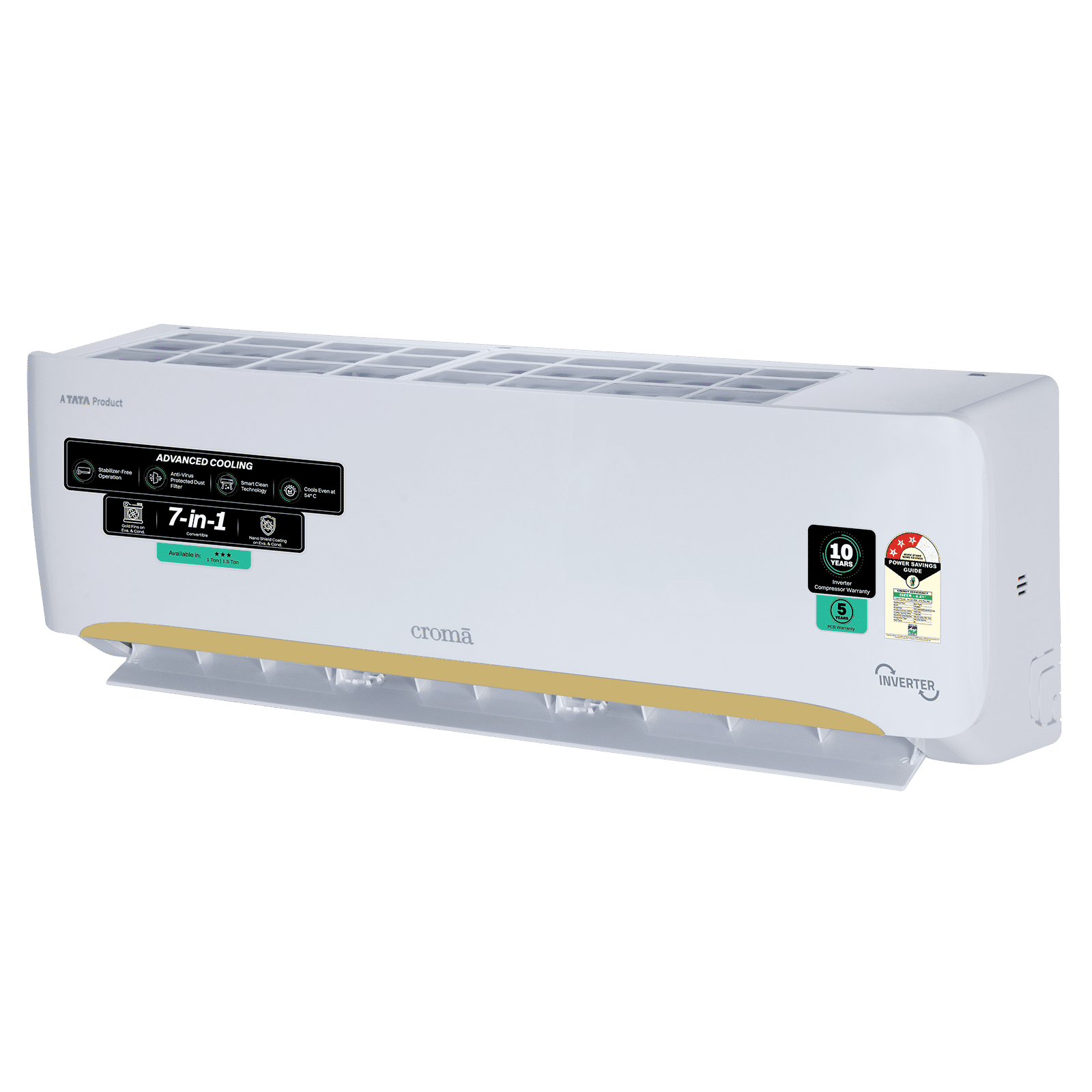 Croma 7 in 1 Convertible 1 Ton 3 Star Inverter Split AC with Self Diagnosis (2026 Model, Copper Condenser, CRLA012IND342402)_15