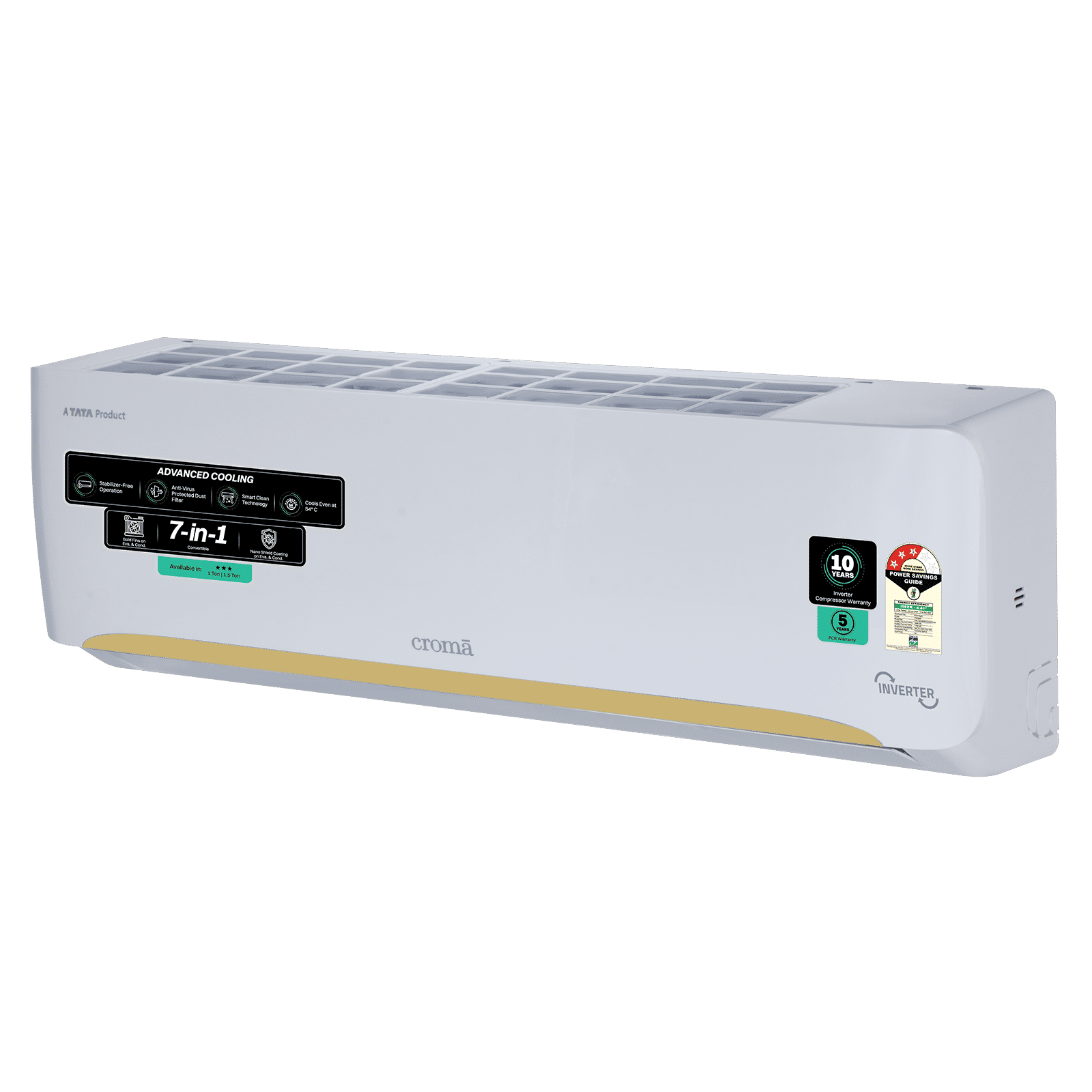 Croma 7 in 1 Convertible 1 Ton 3 Star Inverter Split AC with Self Diagnosis (2026 Model, Copper Condenser, CRLA012IND342402)_17