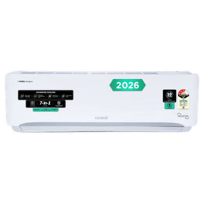 Croma 7 in 1 Convertible 1.5 Ton 3 Star
                      Inverter Split AC with 4 Way Auto Swing (2026
                      Model, Copper Condenser, CRLA018IND342403)