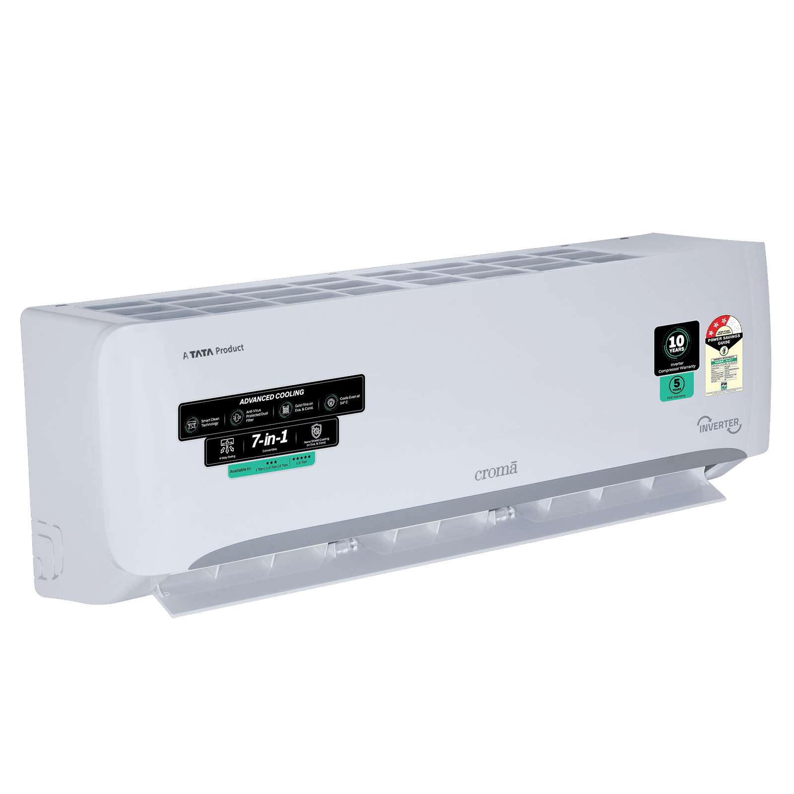 Croma 7 in 1 Convertible 1.5 Ton 3 Star Inverter Split AC with 4 Way Auto Swing (2026 Model, Copper Condenser, CRLA018IND342403)_18