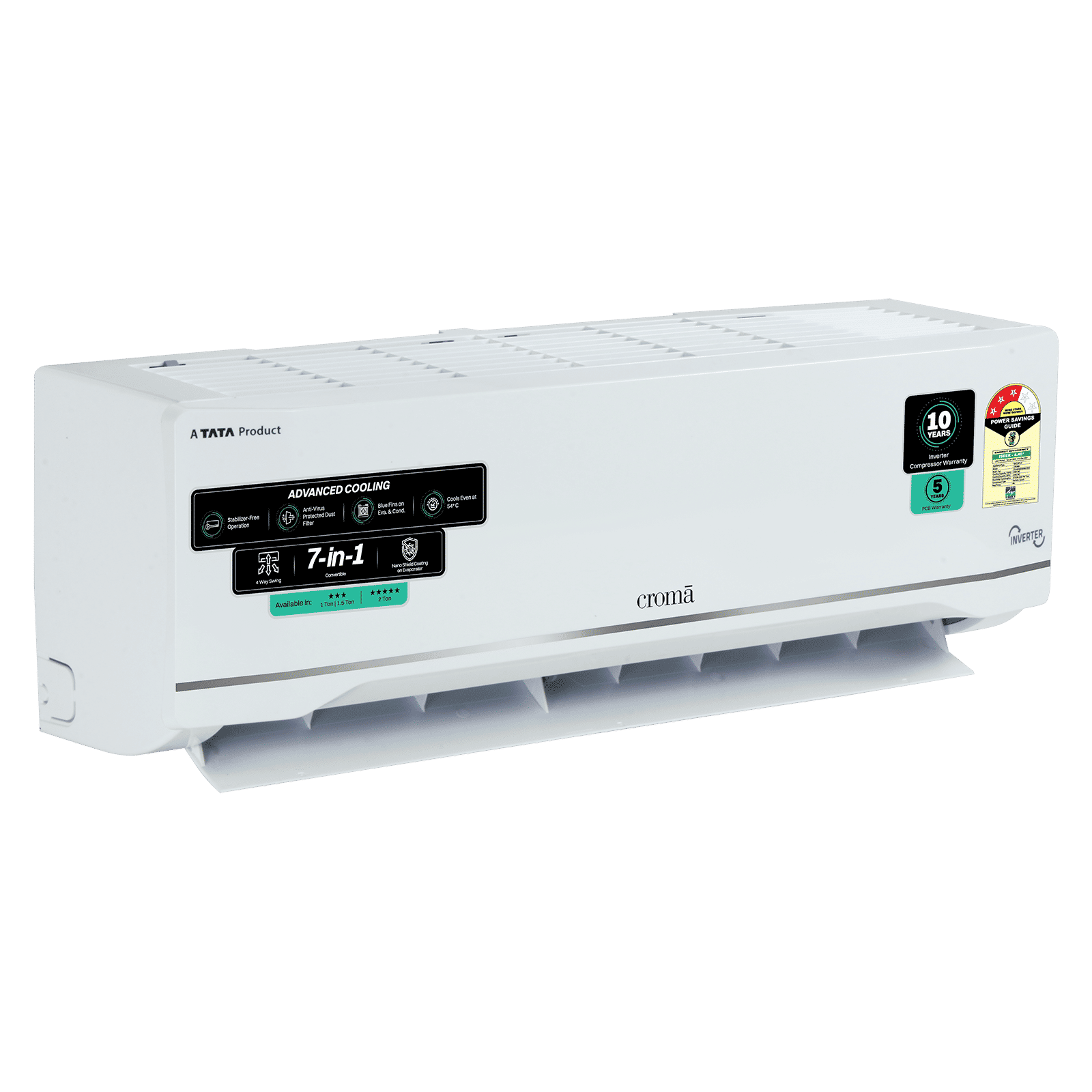 Croma 7 in 1 Convertible 1.5 Ton 3 Star Inverter Split AC with Anti Viral Dust Filter (2026 Model, Copper Condenser, CRLA018IND283281) Croma 7 in 1 Convertible 1.5 Ton 3 Star Inverter Split AC with Anti Viral Dust Filter (2026 Model, Copper Condenser, CRLA018IND283281)_1