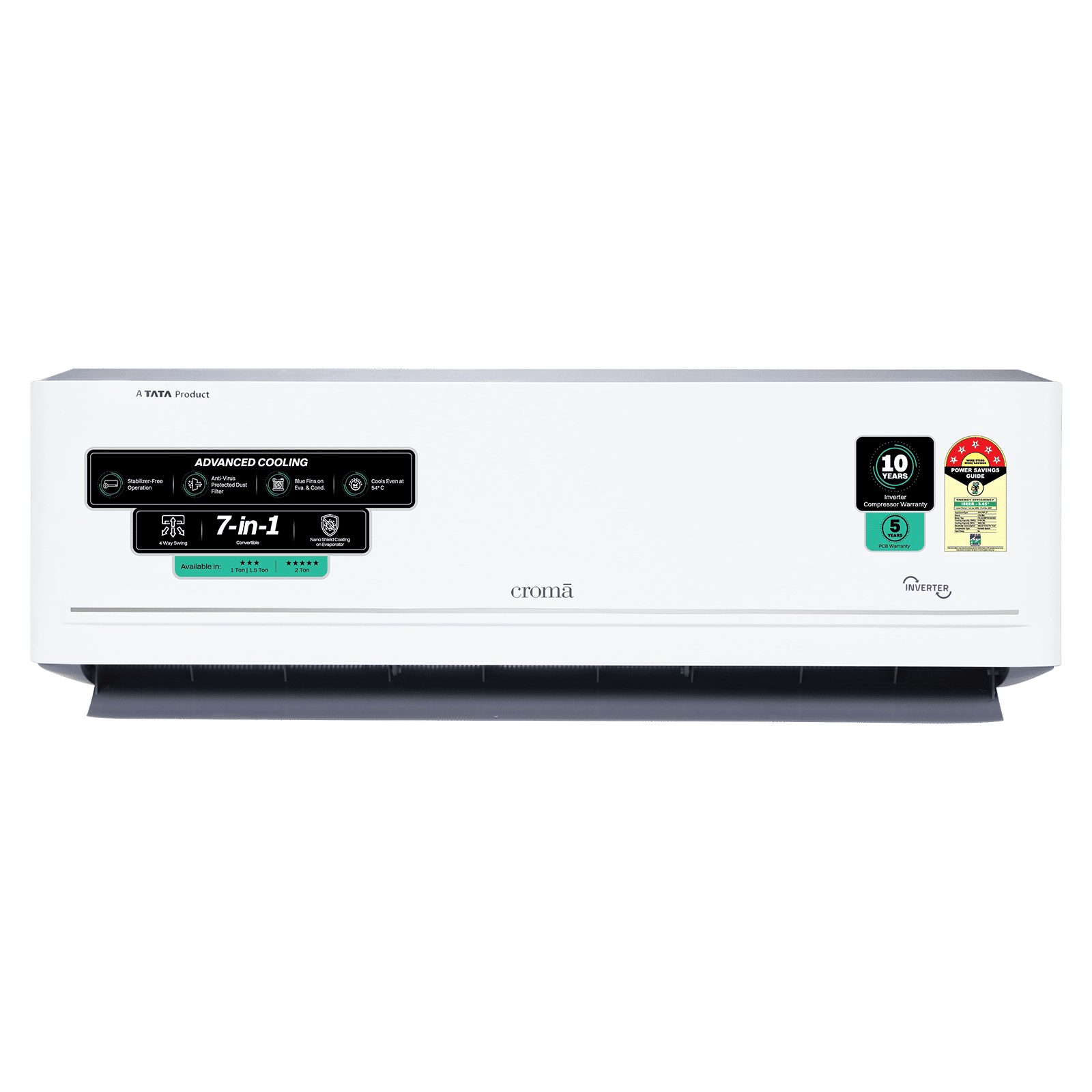 Croma 7 in 1 Convertible 2 Ton 5 Star Inverter Split AC with Antivirus Protection (2026 Model, Copper Condenser) Croma 7 in 1 Convertible 2 Ton 5 Star Inverter Split AC with Antivirus Protection (2026 Model, Copper Condenser)_17
