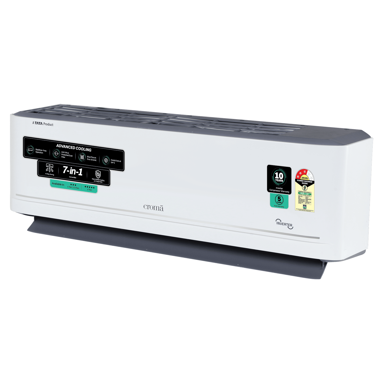 Croma 7 in 1 Convertible 2 Ton 5 Star Inverter Split AC with Antivirus Protection (2026 Model, Copper Condenser) Croma 7 in 1 Convertible 2 Ton 5 Star Inverter Split AC with Antivirus Protection (2026 Model, Copper Condenser)_18