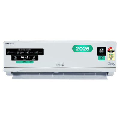 Croma 7 in 1 Convertible 1 Ton 3 Star Inverter Split AC with Anti Viral Dust Filter (2026 Model, Copper Condenser, CRLA012IND283280)