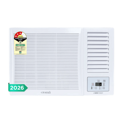 Croma 1.5 Ton 3 Star Fixed Speed Window AC (2026 Model, Copper Condenser, Dust Filter)