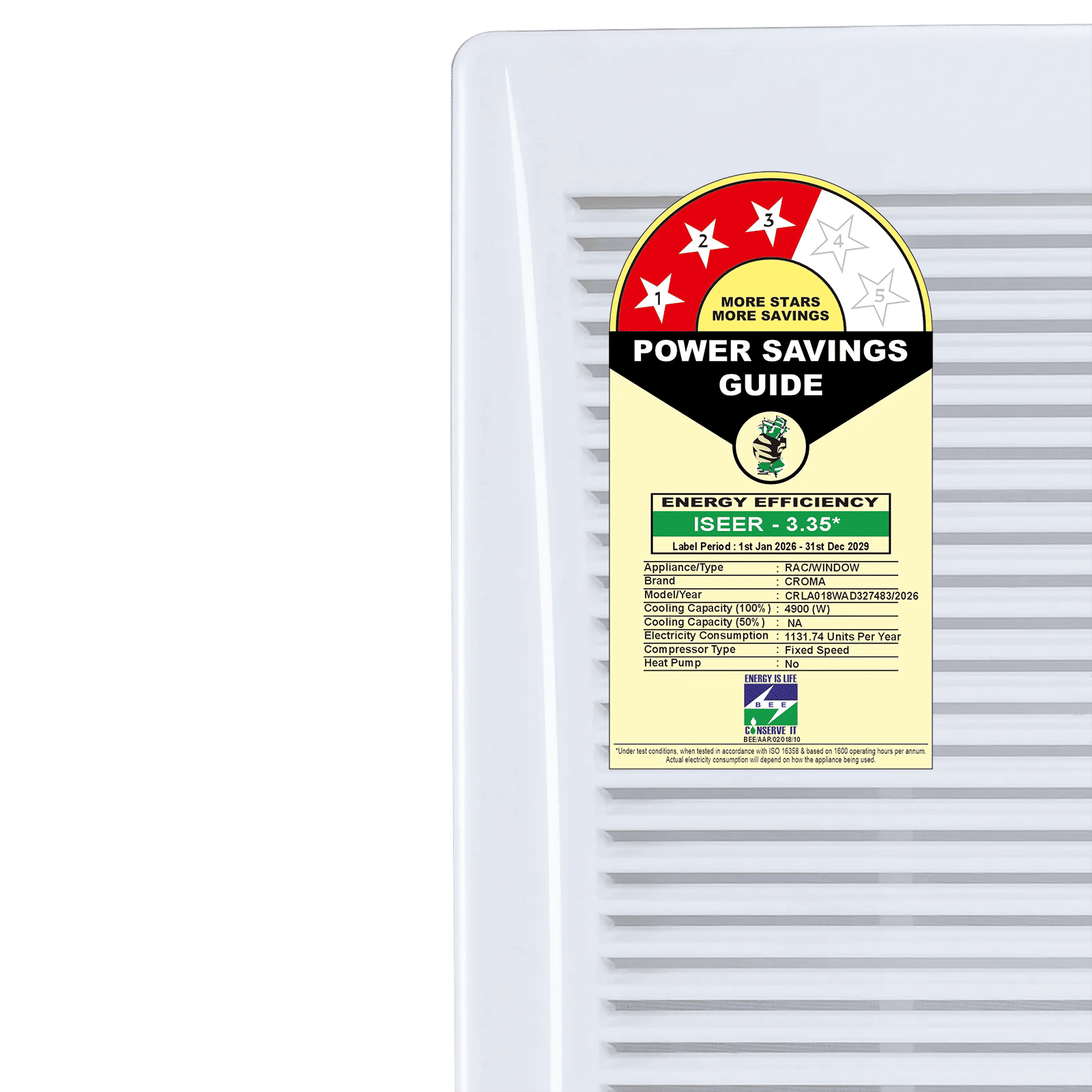 Croma 1.5 Ton 3 Star Fixed Speed Window AC (2026 Model, Copper Condenser, Dust Filter) Croma 1.5 Ton 3 Star Fixed Speed Window AC (2026 Model, Copper Condenser, Dust Filter)_5
