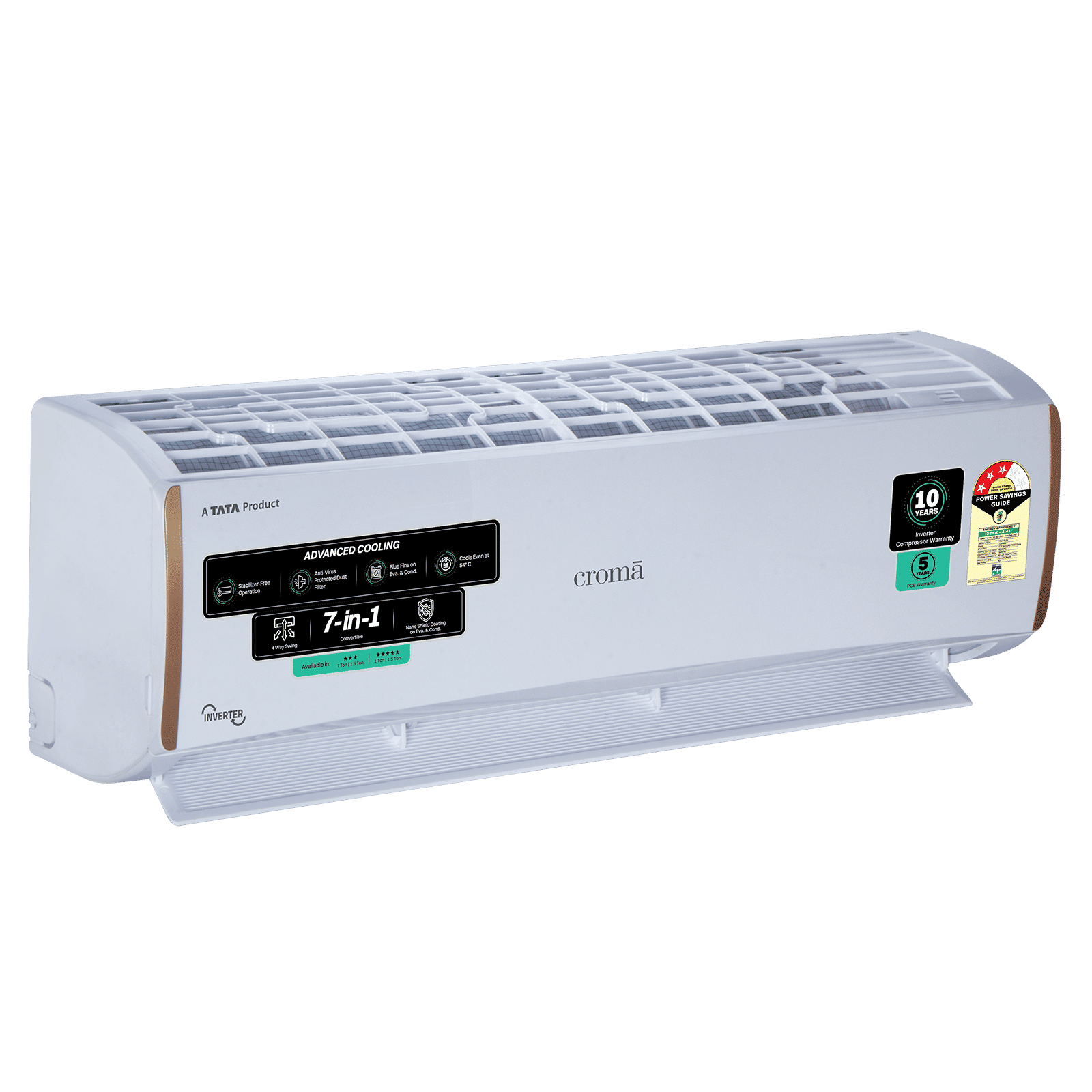 Croma 7 in 1 Convertible 1.5 Ton 3 Star Inverter Split AC with 4 Way Auto Swing (2026 Model, Copper Condenser, CRLA018IND170297)_18