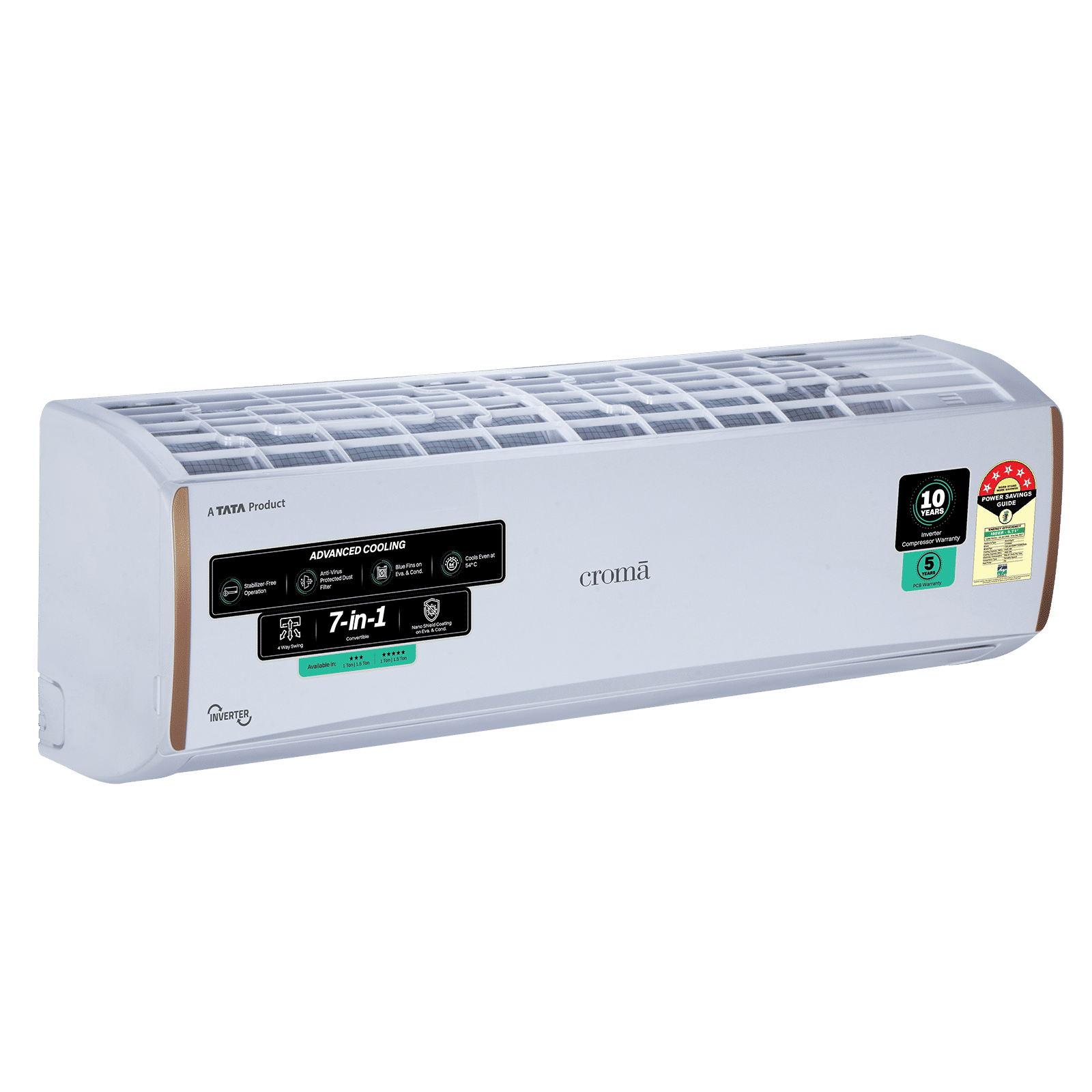 Croma 7 in 1 Convertible 1.5 Ton 5 Star Inverter Split AC with 4 Way Auto Swing (2026 Model, Copper Condenser, CRLA018INF170298) Croma 7 in 1 Convertible 1.5 Ton 5 Star Inverter Split AC with 4 Way Auto Swing (2026 Model, Copper Condenser, CRLA018INF170298)_12
