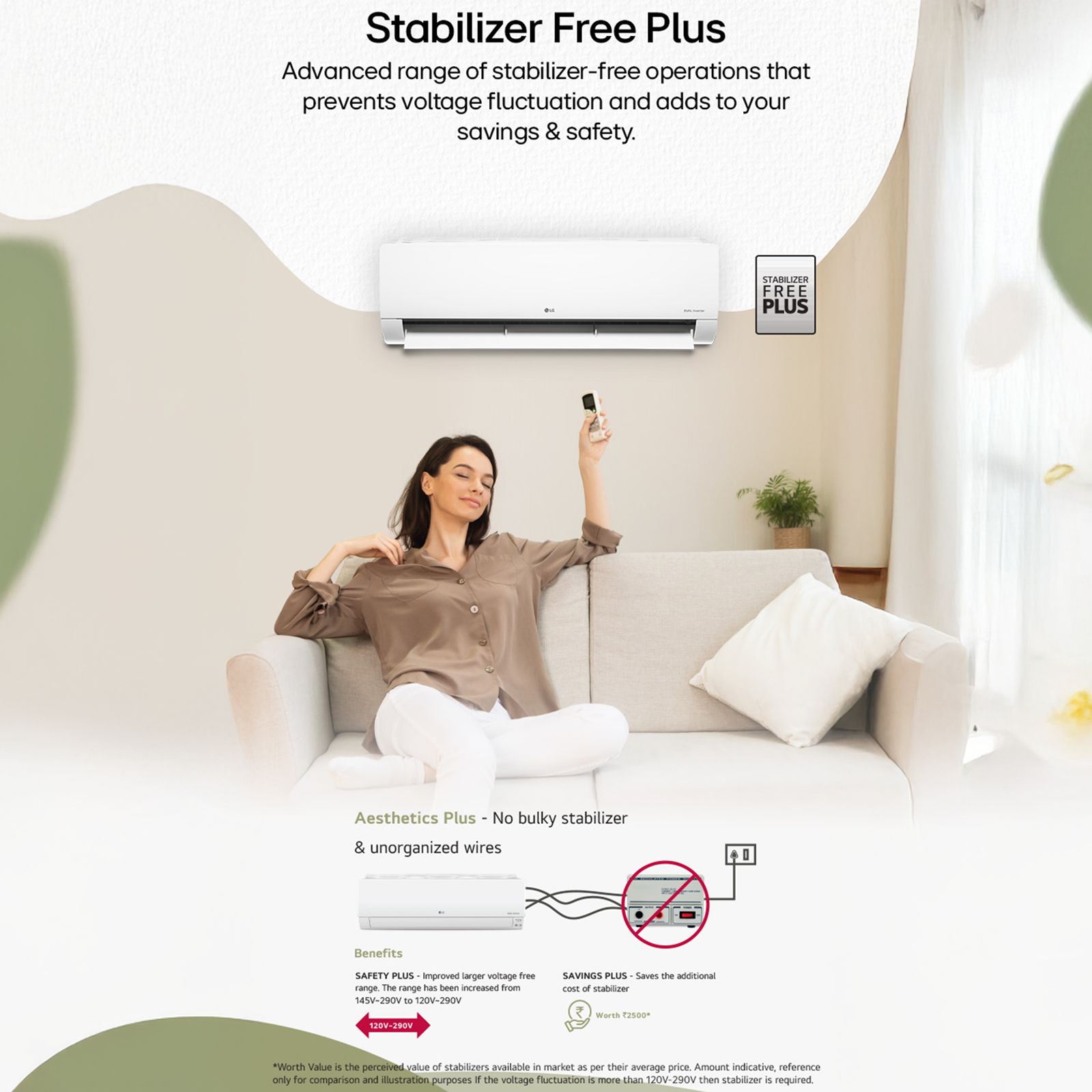 LG 6 in 1 Convertible 1.5 Ton 3 Star Inverter Split AC with Monsoon Comfort Feature (2025 Model, Copper Condenser, ASQ18ANXEAMLG)_12