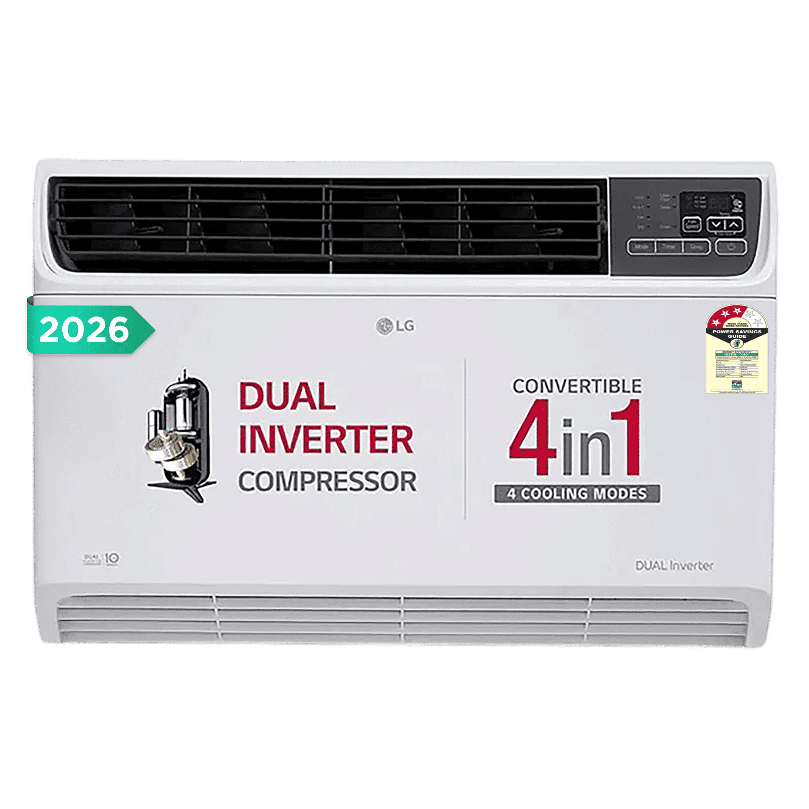 LG 4-in-1 Convertible 1.5 Ton 3 Star Window AC with Dual Rotary Compressor (Copper Condenser, AW-Q18WUXA.ASLG)_1