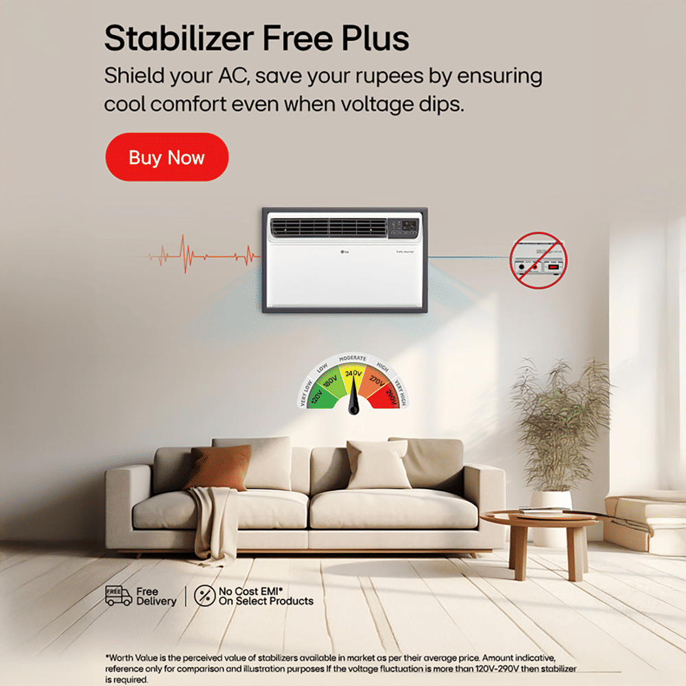 LG 4-in-1 Convertible 1.5 Ton 3 Star Window AC with Dual Rotary Compressor (Copper Condenser, AW-Q18WUXA.ASLG)_8