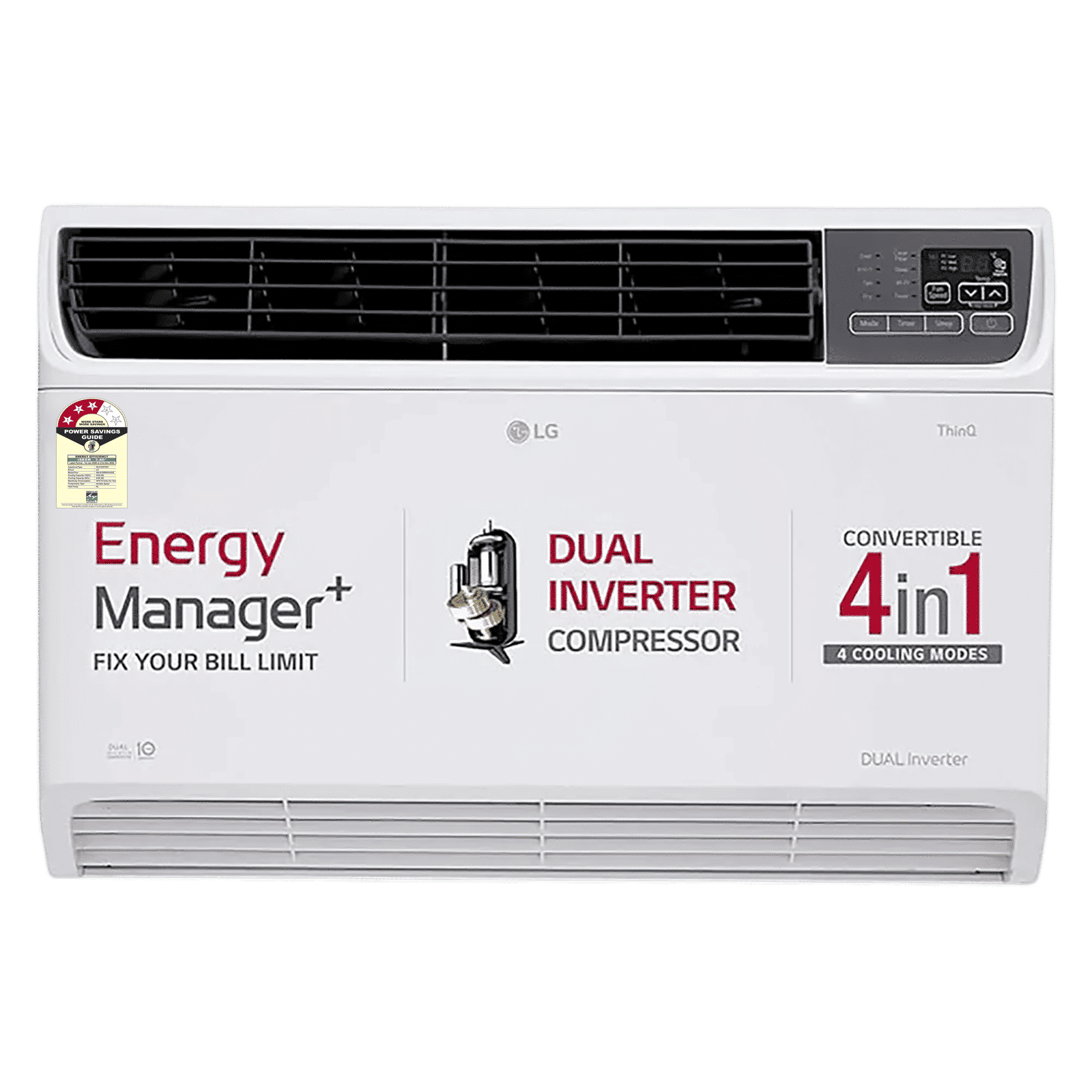 LG 4-in-1 Convertible 1.5 Ton 3 Star Window AC with Dual Rotary Compressor (Copper Condenser, AW-Q18WWXA.ASLG)_1