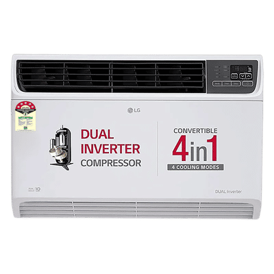 LG 4 in 1 Convertible 1.5 Ton 5 Star Inverter Window Smart AC with Energy Manager Plus (Copper Condenser, AW-Q18WWZA.ASLG)