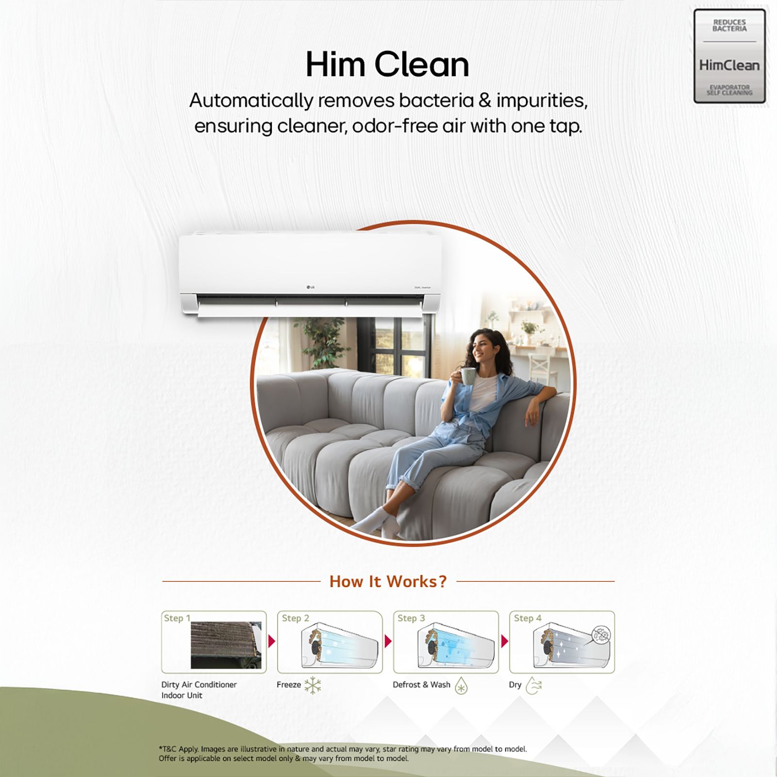 LG 6 in 1 Convertible 1.5 Ton 5 Star Inverter Split Smart AC with Energy Manager (Copper Condenser, AS-Q19AWZE.AMLG) LG 6 in 1 Convertible 1.5 Ton 5 Star Inverter Split Smart AC with Energy Manager (Copper Condenser, AS-Q19AWZE.AMLG)_9