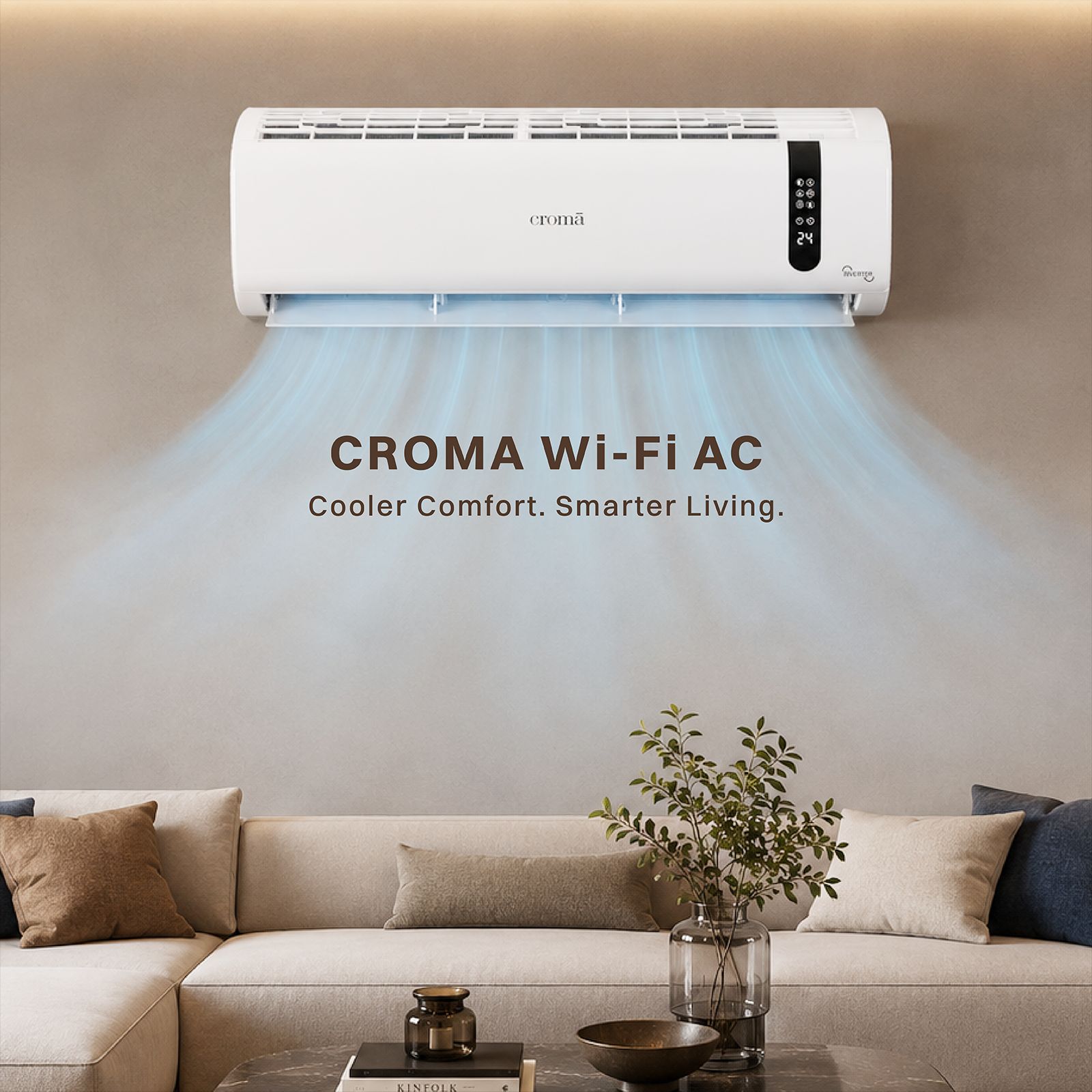 Croma 7 in 1 Convertible 1 Ton 3 Star Inverter Split Smart AC with Nano Shield and Blue Fin Protection (2026 Model, Copper Condenser, CRLAS12IND170210) Croma 7 in 1 Convertible 1 Ton 3 Star Inverter Split Smart AC with Nano Shield and Blue Fin Protection (2026 Model, Copper Condenser, CRLAS12IND170210)_6