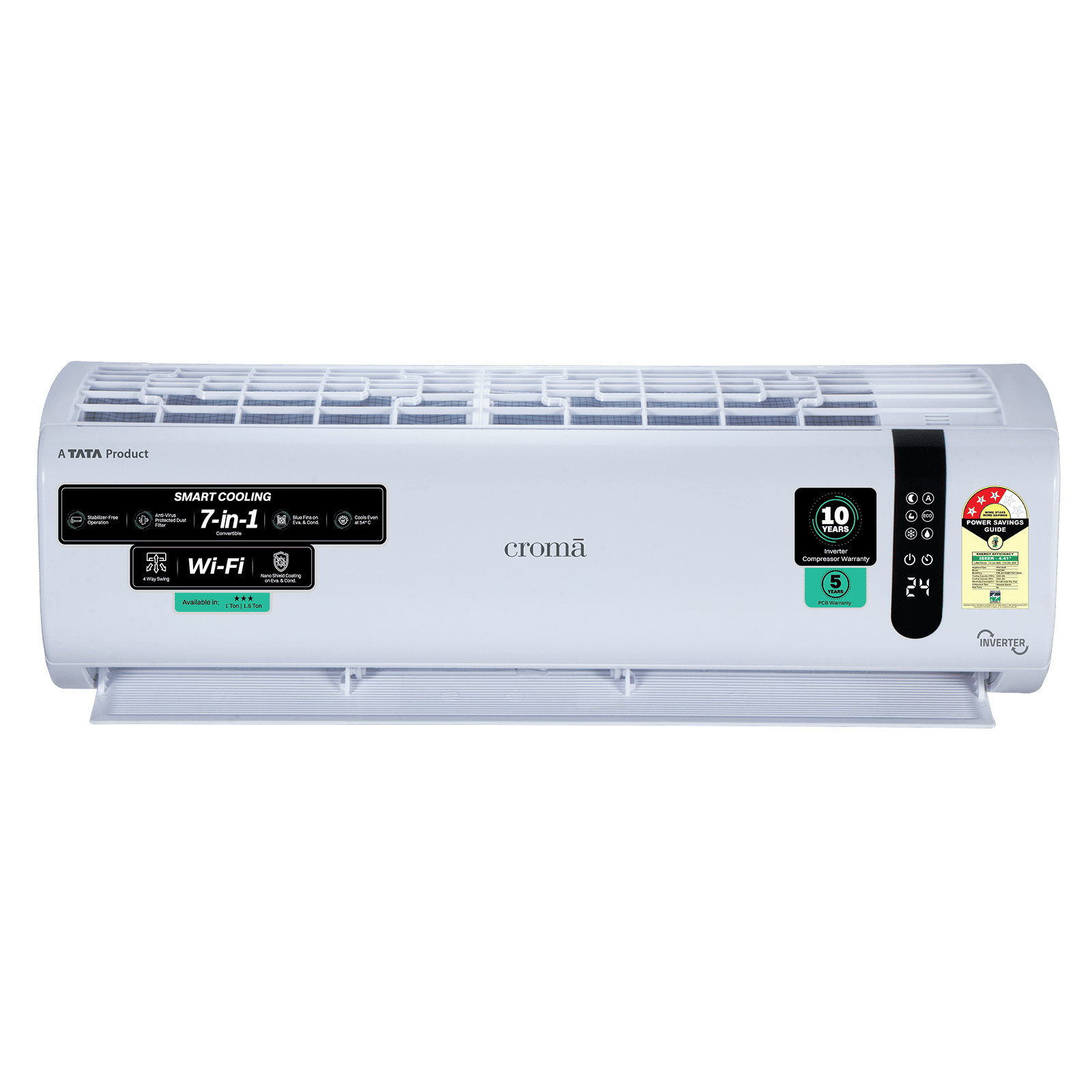 Croma 7 in 1 Convertible 1.5 Ton 3 Star Inverter Split Smart AC with Wi-Fi Enabled (2026 Model, Copper Condenser, CRLAS18IND170211)_9