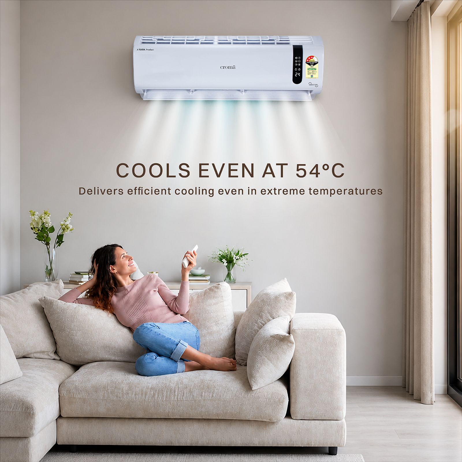 Croma 7 in 1 Convertible 1.5 Ton 3 Star Inverter Split Smart AC with Wi-Fi Enabled (2026 Model, Copper Condenser, CRLAS18IND170211) Croma 7 in 1 Convertible 1.5 Ton 3 Star Inverter Split Smart AC with Wi-Fi Enabled (2026 Model, Copper Condenser, CRLAS18IND170211)_10